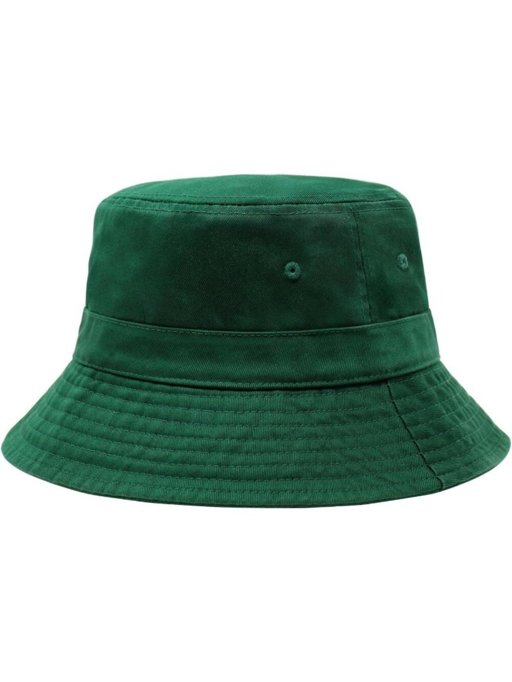 Unisex Hunter Green Cotton Summer Sun Boonie Style Beach Golf Fishing Bucket Hat